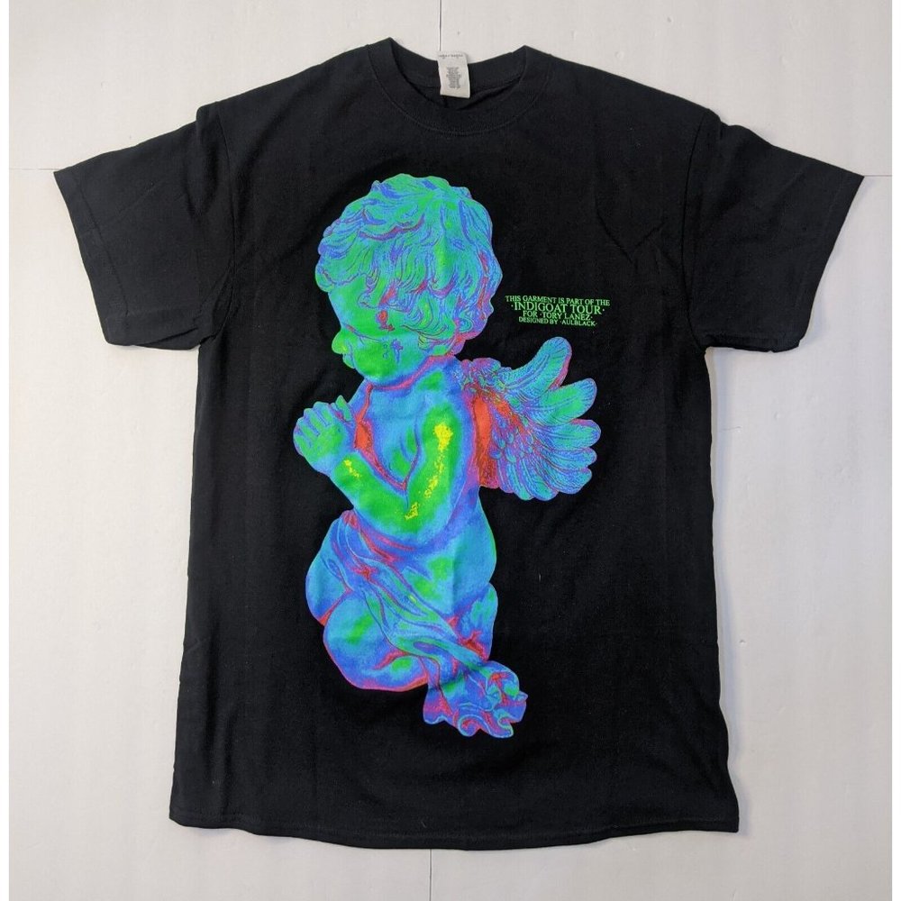 Chris Brown Tory Lanez Indigoat Tour Aulblack Umbrella Boys 2 sided T Shirt MED